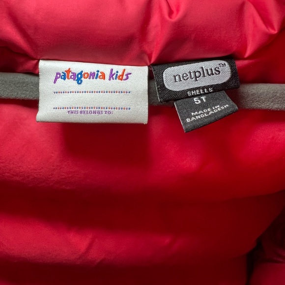 Patagonia Toddler 5T Red Burgundy Hi-Loft Puffer Jacket Down Fill Lightweight - Picture 8 of 8